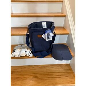 Titan by Arctic Zone Fridge Cold Lunch Box Cooler Bag Navy Blue with 2 Ice Walls